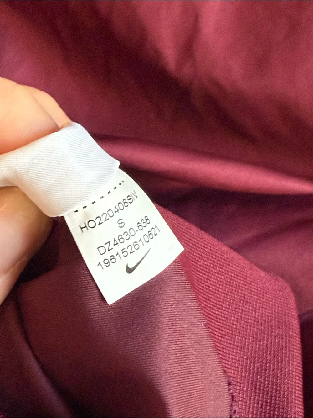 Nike Women's Retro Letterman Snap Varsity Jacket Maroon & White Size Small